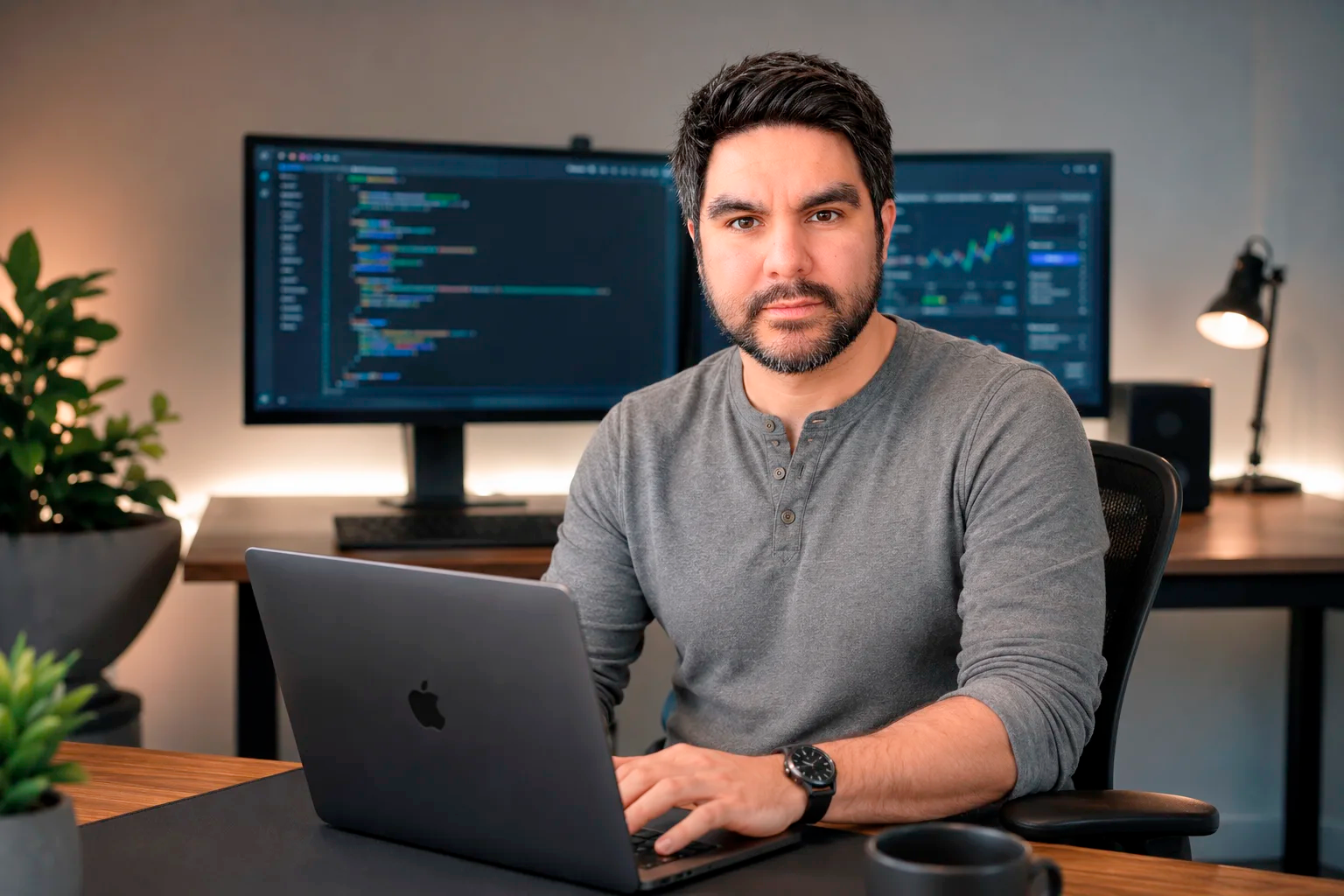 Foto de Joel Henríquez trabajando